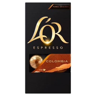 Kávékapszula, 10 db, JACOBS DOUWE EGBERTS "L`OR Colombia"